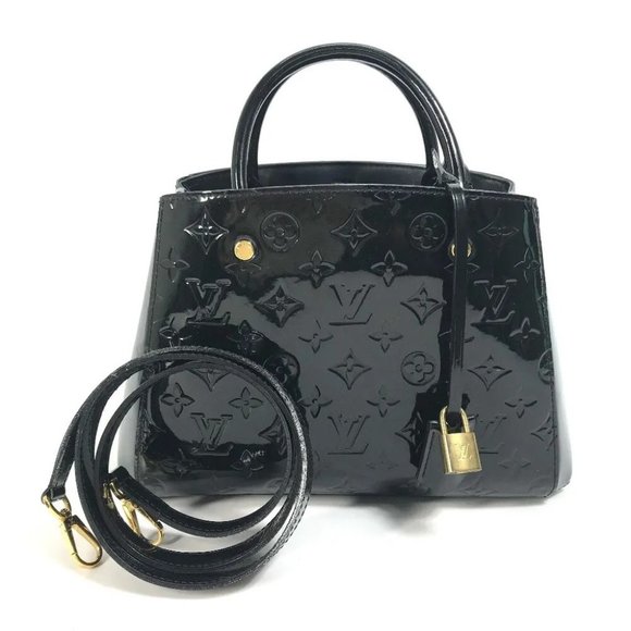 Auth LOUIS VUITTON M50171 MonogramVernis MontaigneBB Bag 2WAY Shoulder Bag Hand - Picture 11 of 16